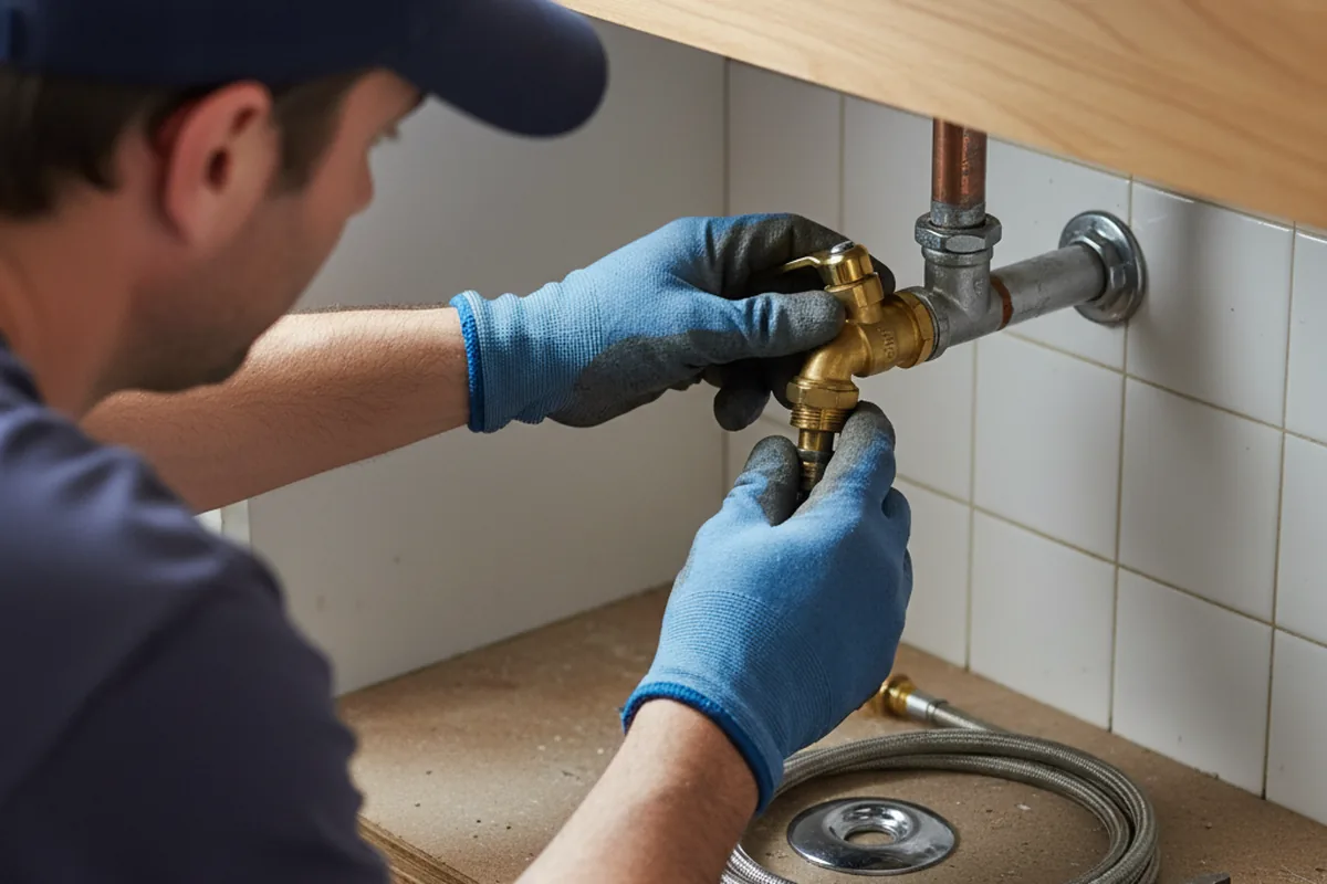 Shutoff valve and fitting work during Faucet and Fixture Repair in North Augusta